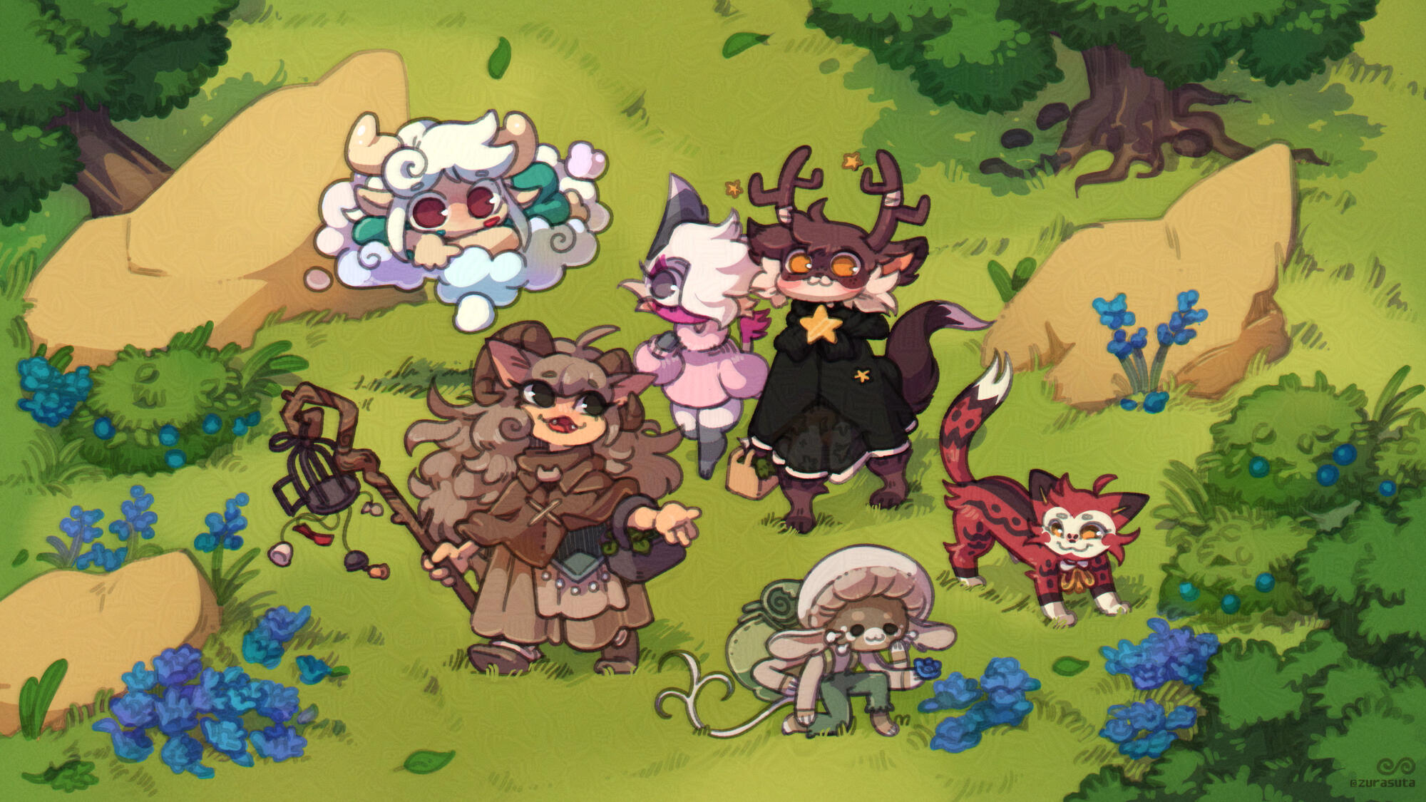 Sleepy Sheepy, a mockup game about counting sheeps.