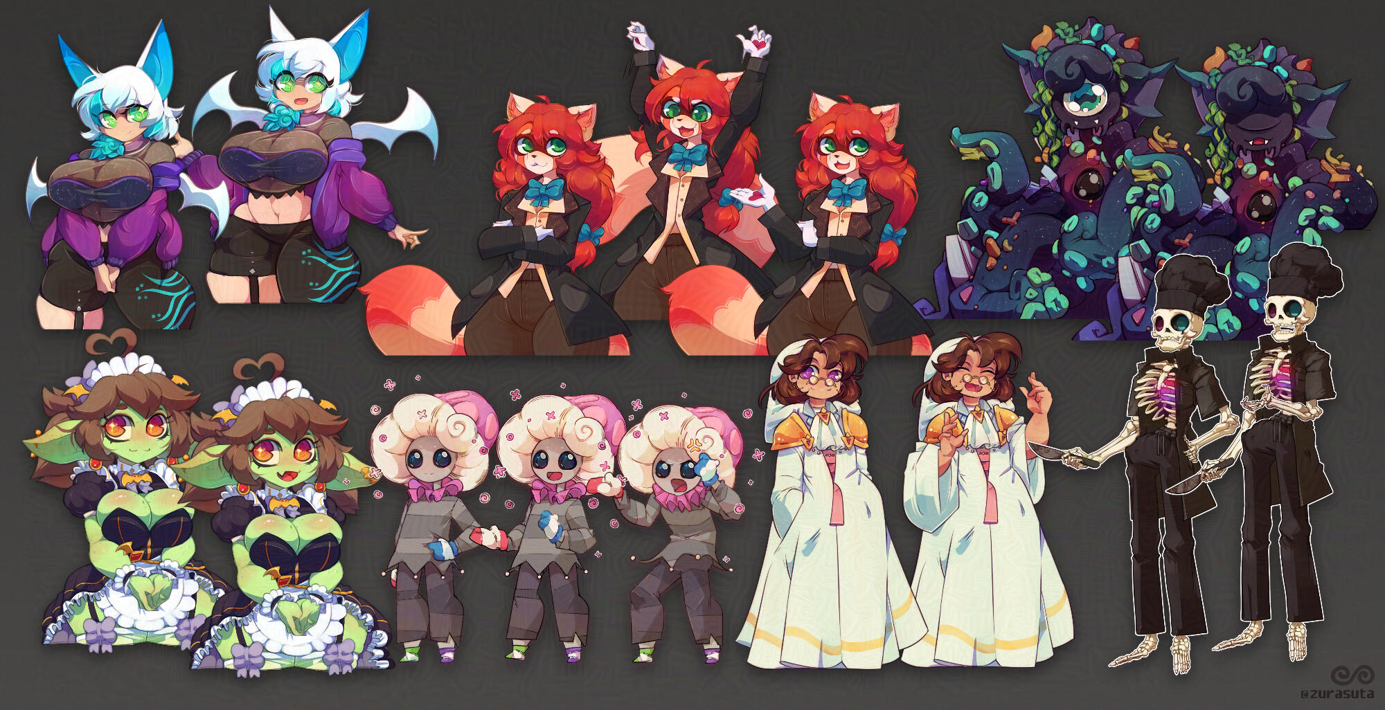 PNGTubers, or Visual Novel Sprites, made by commission.